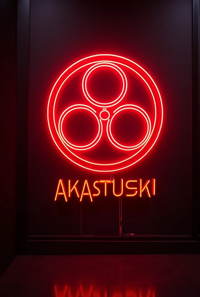 Akatsuki logo
In neon light with Akatsuki written in it