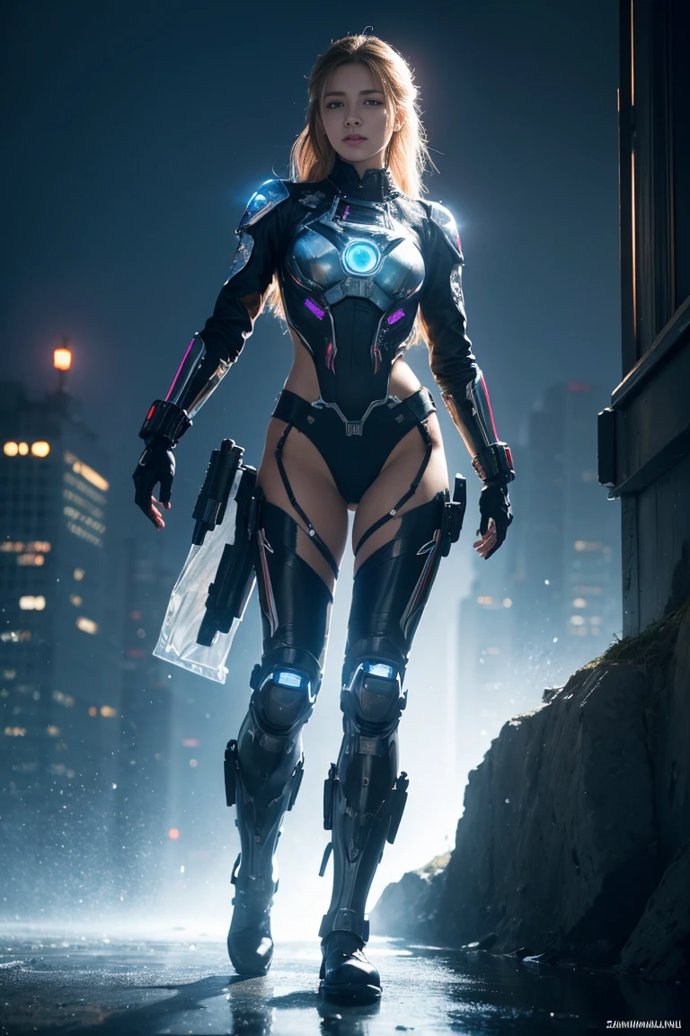 Maria Konopnicka , The image is a digital artwork depicting a female soldier Cybernetic skyline with flying holograms, reflecting a futuristic anime realm. . Caucasian woman, highly detailed, extremely detailed, photorealistic, high detail, wallpaper award, winning hyper realistic, ultra detailed, high definition, crisp quality, Ultra realistic. RAW photo, high quality, detail, virtual photographer, photo mode, elegant, high detail, digital painting, concept art, HDR, CGI, by Jeremy Lipking, by Katsuhiro Otomo, by Raymond Swanland, by Antonio Manzanedo