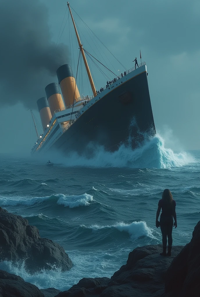The Titanic collided with an iceberg and ice capsized the ship