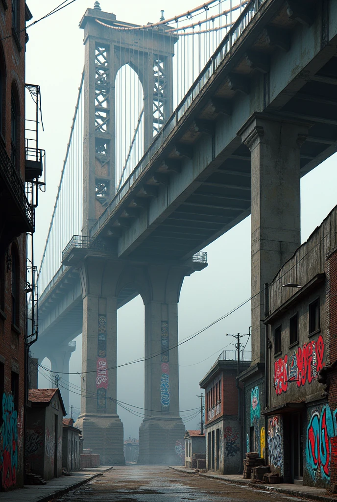 a viaduct with graffiti written HYPEX