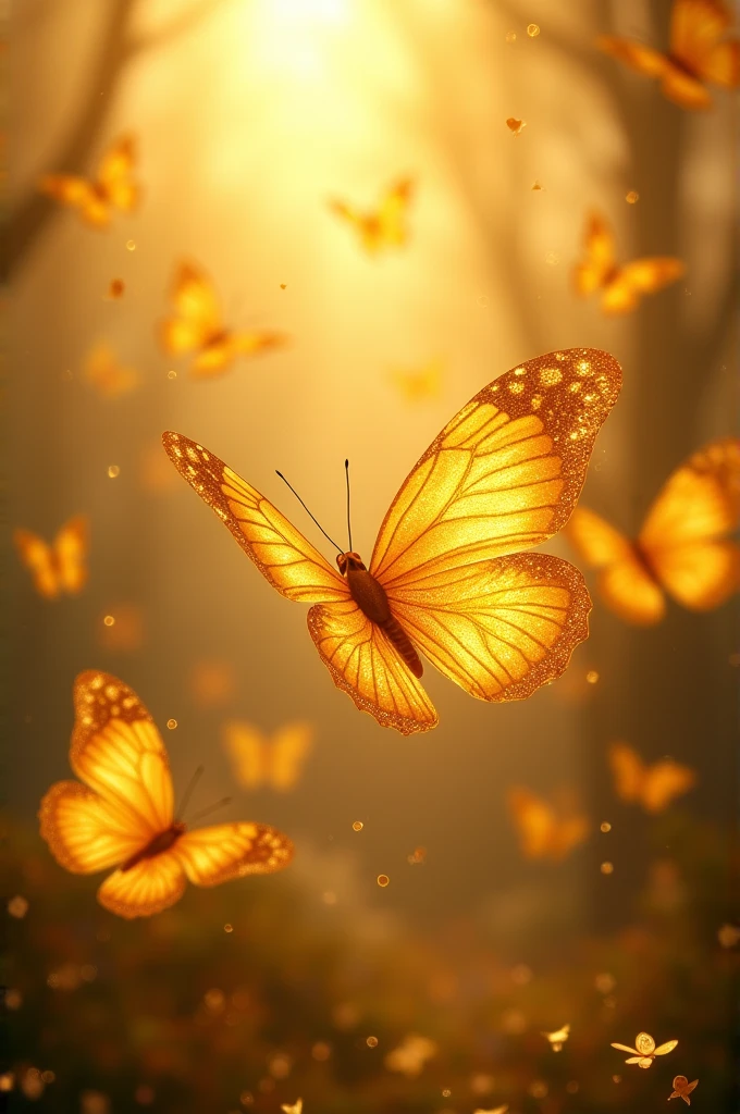 Golden butterflies 
