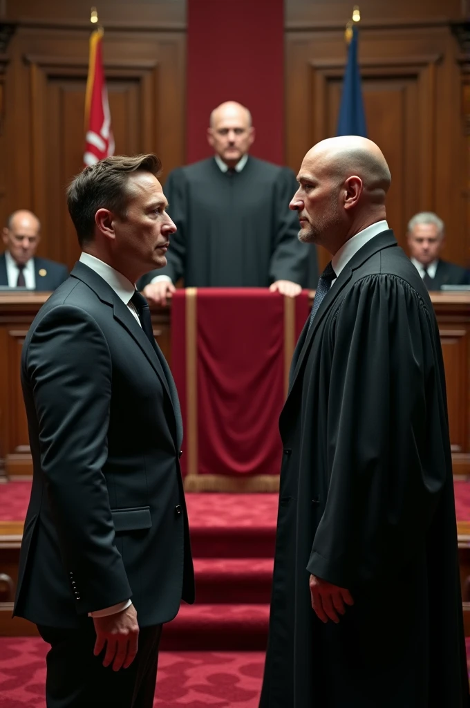 Elon Musk vs Bald Robe Judge