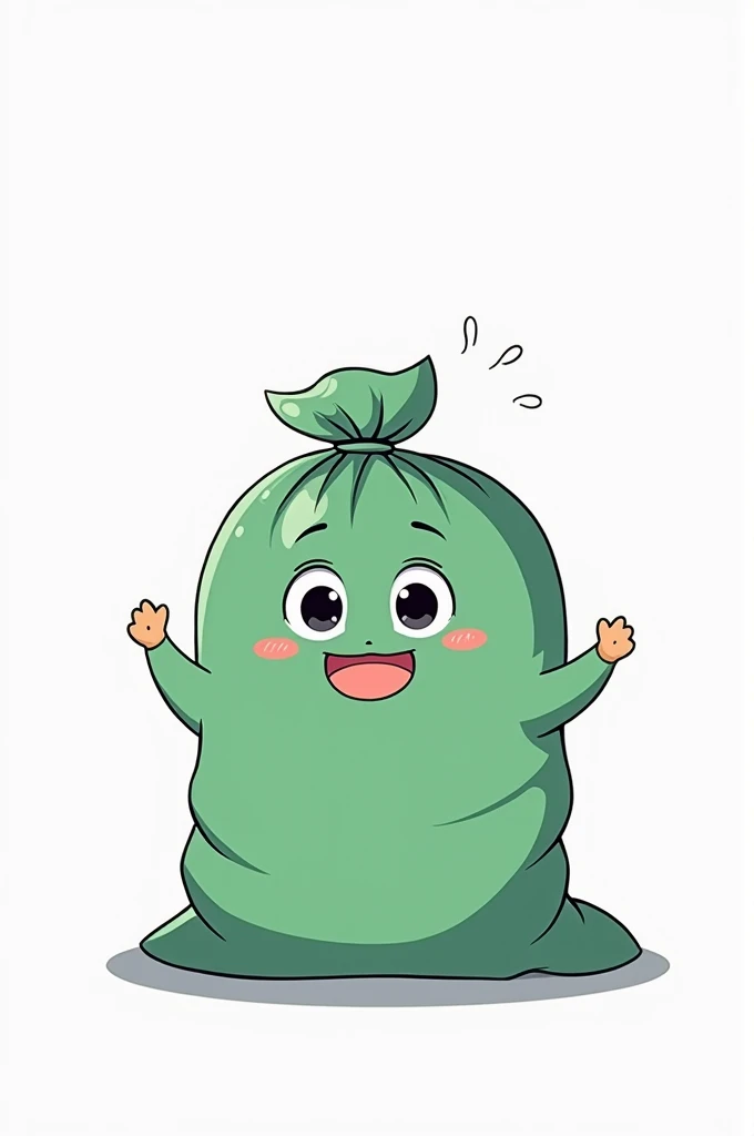 Anime taking trash transparent background