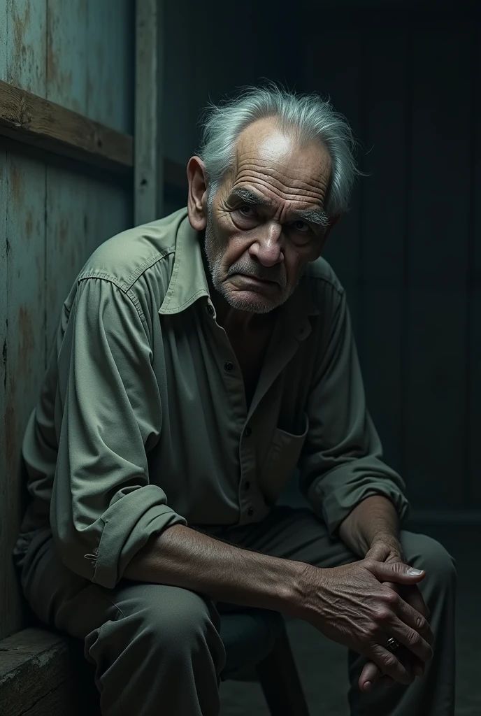 Sad old man