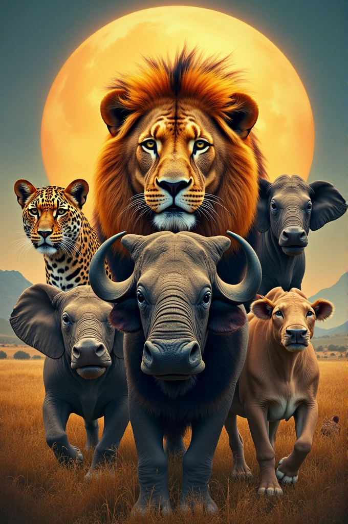 I want a title for a monograph that says welcome to South Africa and I want the Big 5 on the cover.