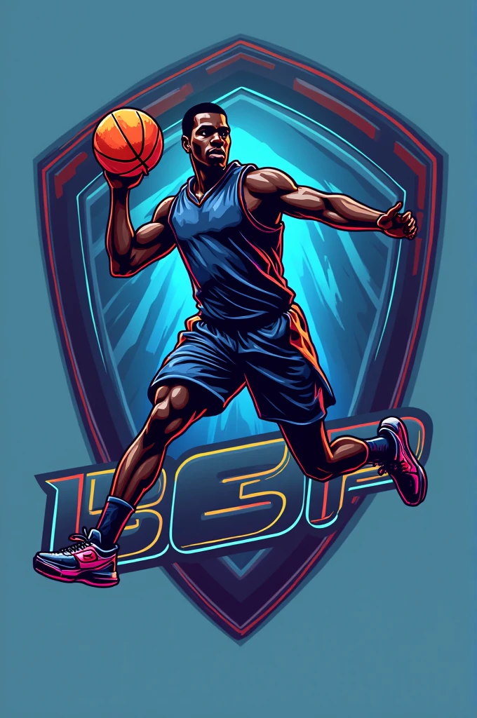 Create a basketball team logo with the name "B3P"