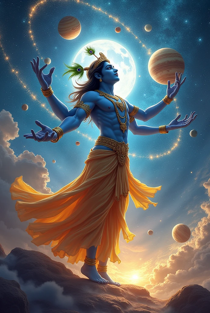 Lord Krishna control the planets in our hand