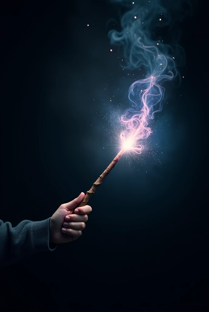 magic wand effect trail, effect only without character black background, cinematic lighting,