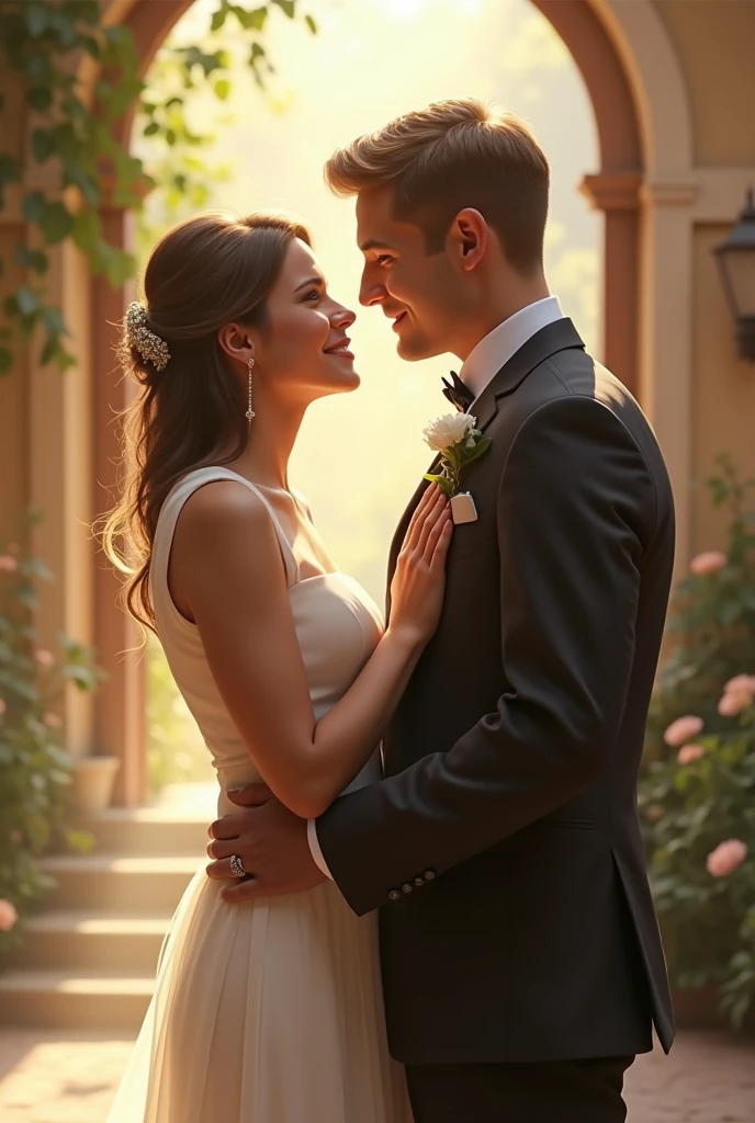 Two young Christian newlyweds
