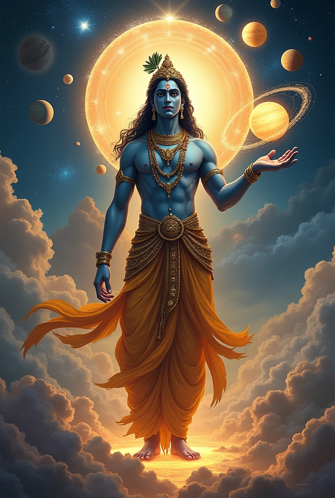 Lord Krishna control the planets in our one hand