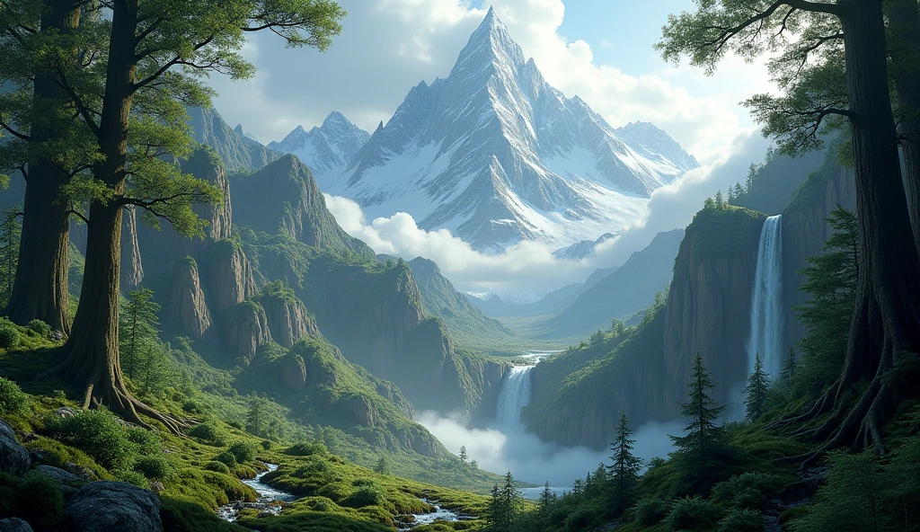 Create images of wild mountains and forests