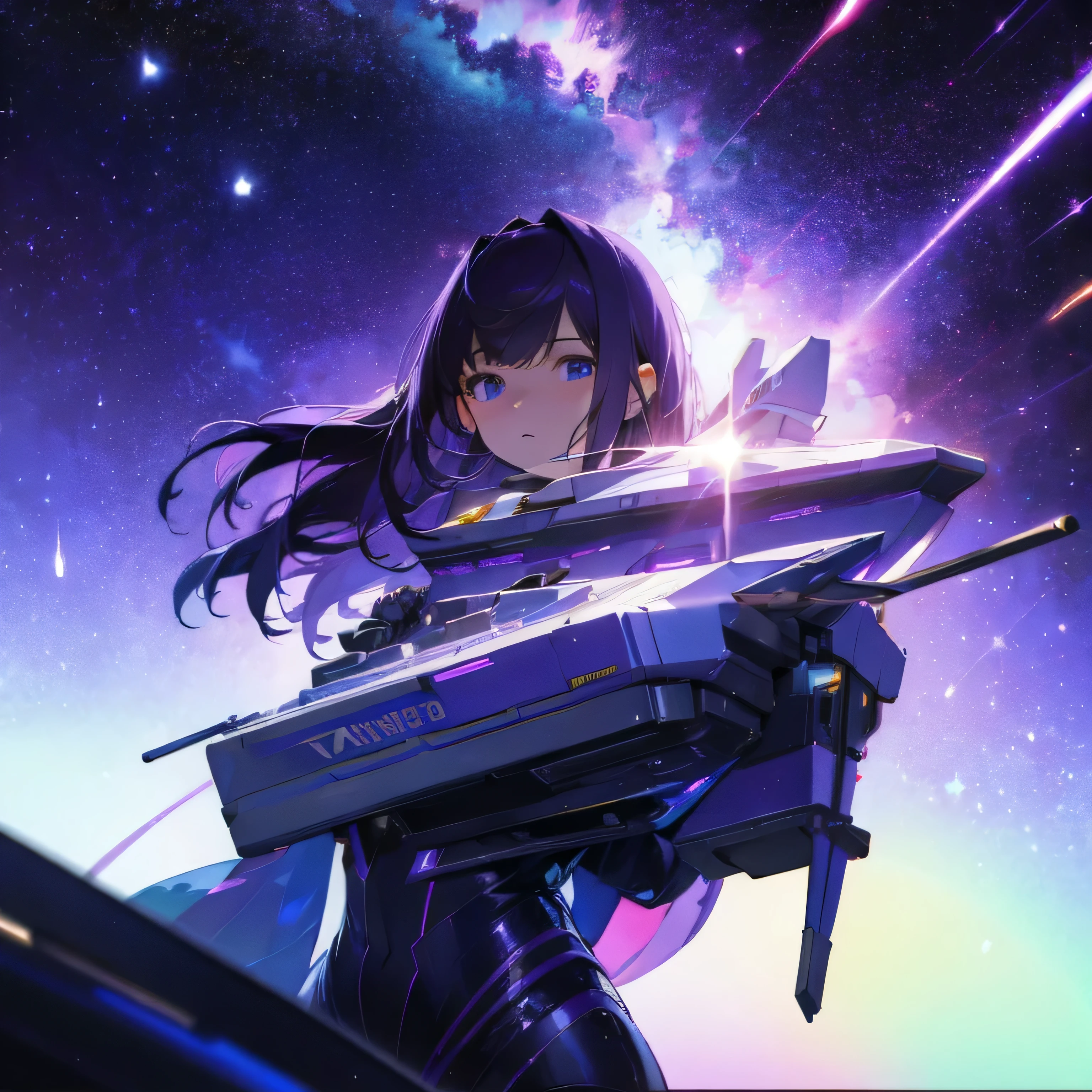 (masterpiece); galactic warship traversing the night skies, purple theme,phonk cover photo, starry background, light particles; ultra detailed, best quality, intricate, hyperrealism, sharp, digital illustration, digital painting, detailed, realism, intricate, 4k, 8k, trending on art-station, award-winning, photorealistic, realistic shadows, realistic lighting, beautiful lighting,glowify,r1ge,more_details:-1, more_details:0, more_details:0.5, more_details:1, more_details:1.5