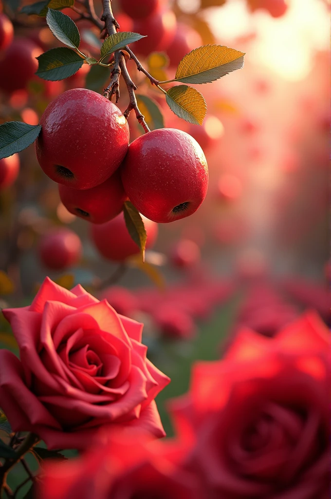 Red: Red, red, apples in a tree,
Red, red, roses, just for me.
Red is the color of the bright sunrise,
Red is the color of love in my eyes