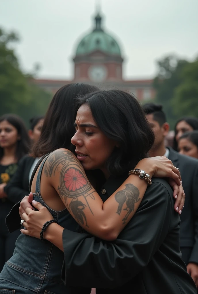 Take a photo of a student hugging a classmate killed during the Tlatelolco 68 massacre