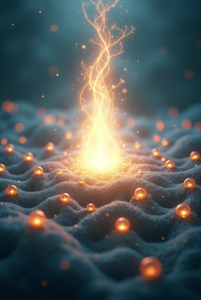United and connected by a single mind in the spiritual world A bright white flame in the center as creator And around infinite bright balls of light joined together by threads 