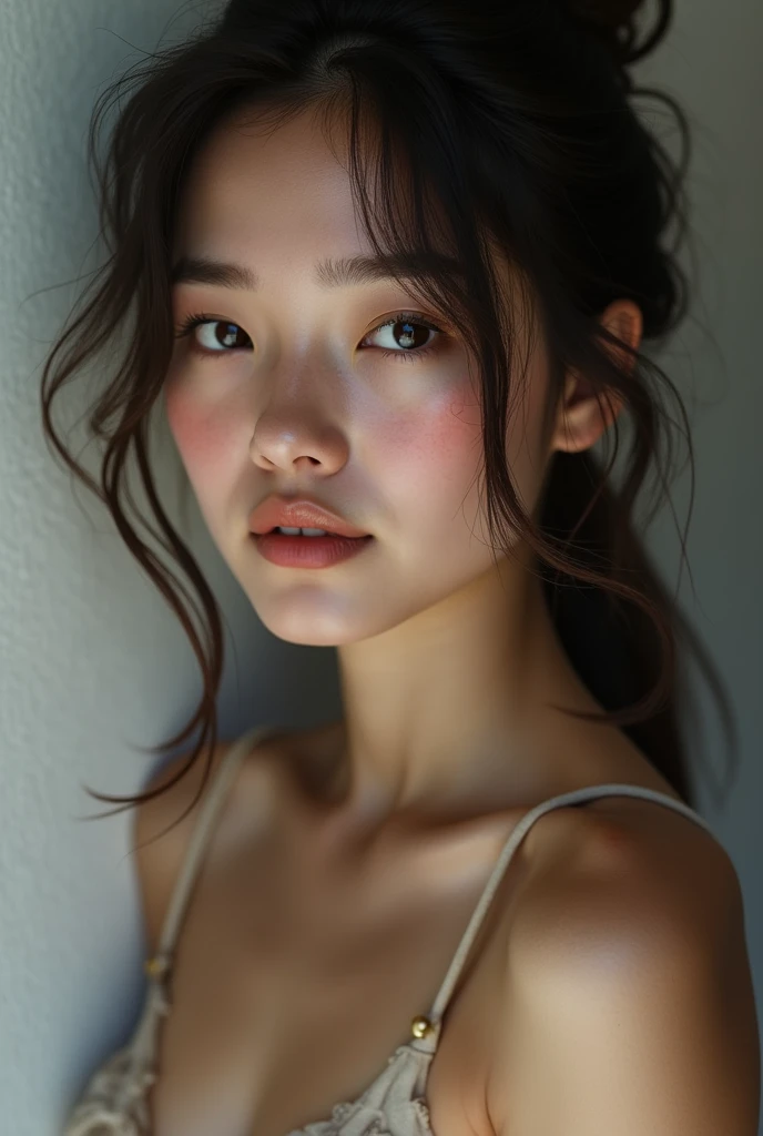 A girl front face without cloth