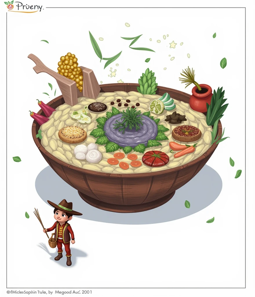 Create an image of Peruvian gastronomy and the influence of other cultures