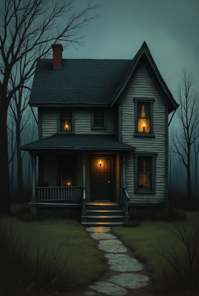 Sofia, A curious girl, finds an old painting of his grandmother in the attic. The painting shows a house very similar to yours., with dark and empty windows. Intrigued, Sofia cuelga el cuadro en su habitación. That first night, when observing it, sees a candle light turn on in one of the windows of the painting, although the light goes out quickly.