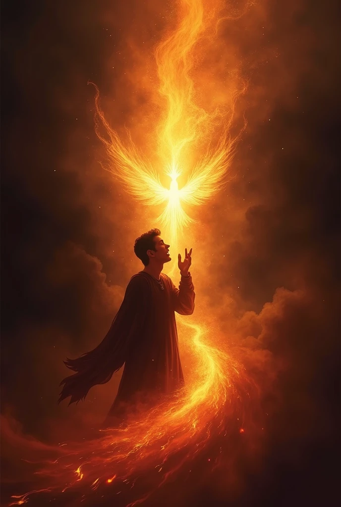 Create a logo that speaks (you know…)
With a trail of fire and the Holy Spirit at the end