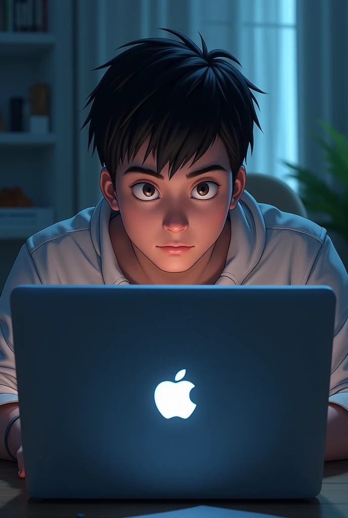 imagem sem fundo, just the character and what laptop