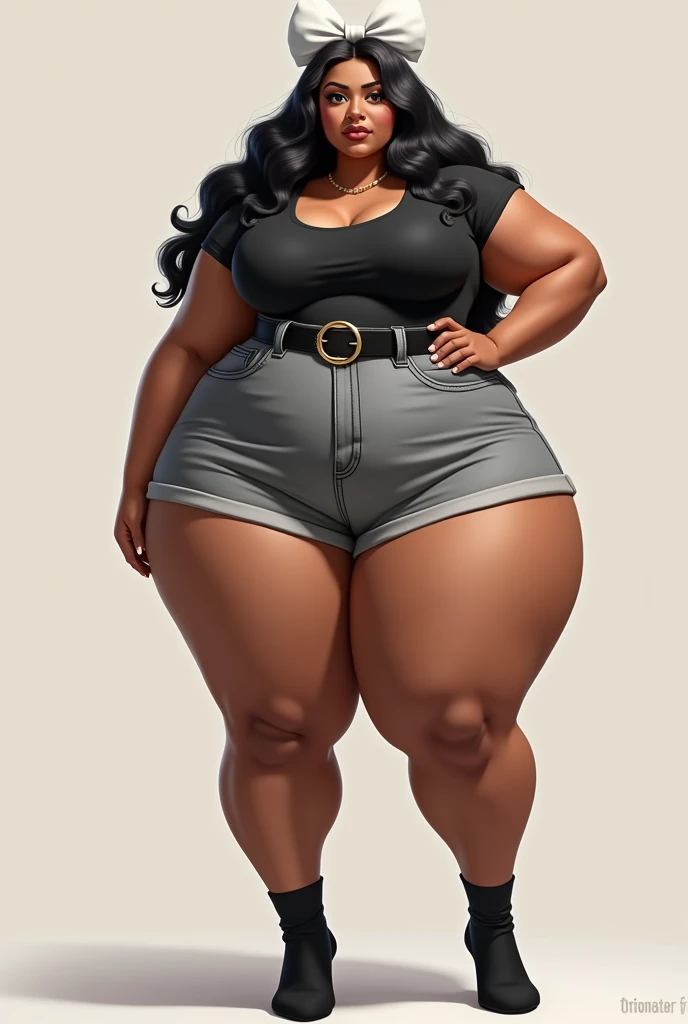 Short cute brown teacher with thick ass