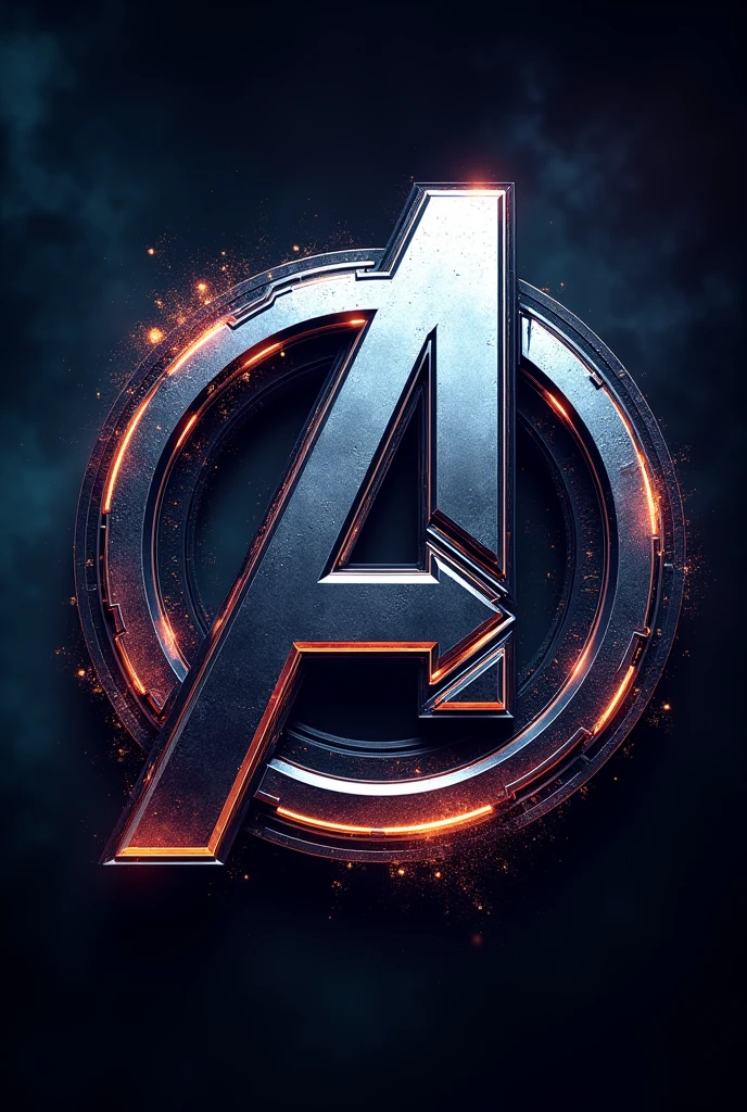 Write marverse as logo with Avengers