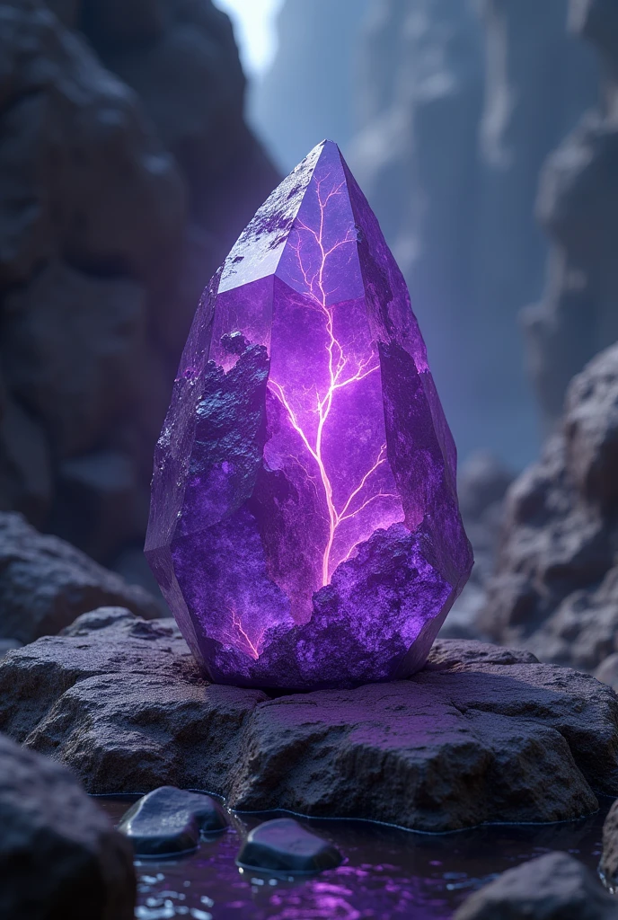 An unbreakable hurtful ore of purple hue