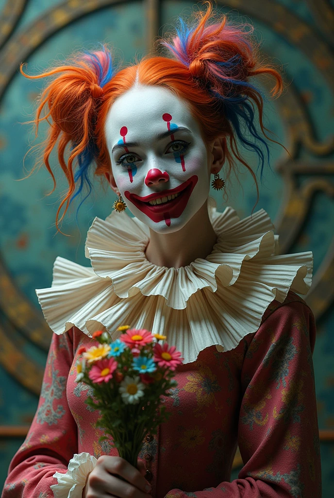 a clown woman