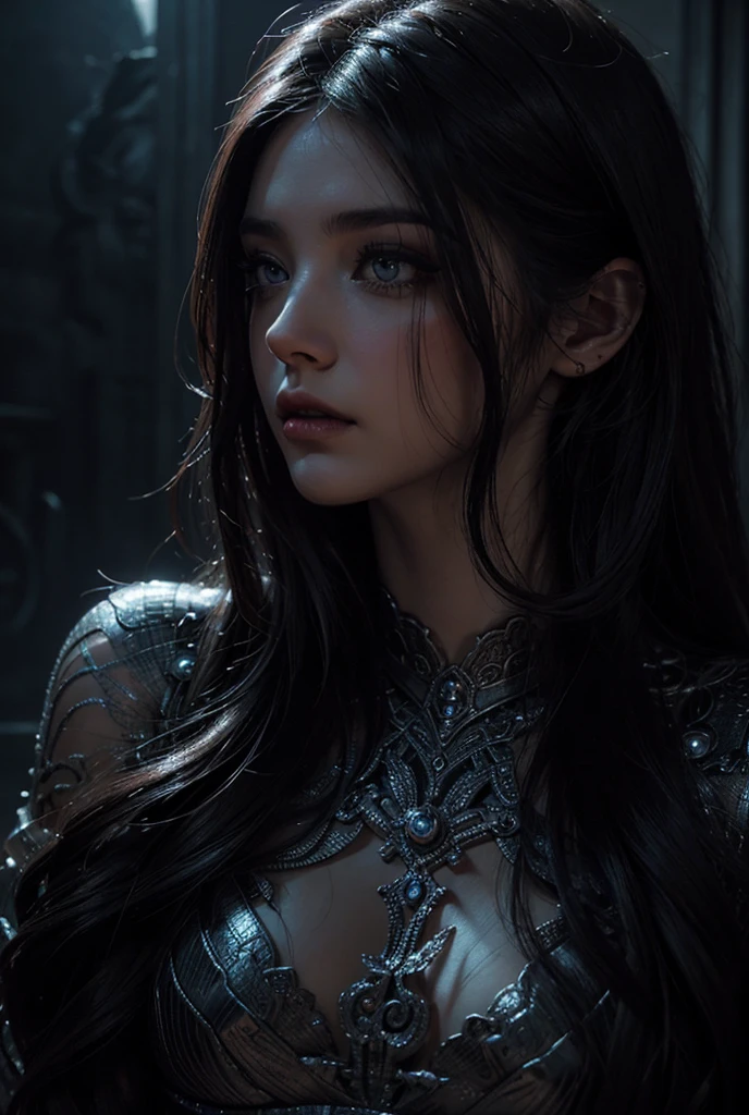 a medusa woman with beautiful detailed eyes, beautiful detailed lips, extremely detailed face, long eyelashes, wearing a sexy dress, fighting through the sky, hyperrealistic, 8k, high quality, detailed, cinematic lighting, dramatic, dark fantasy, dramatic lighting, dramatic colors, chiaroscuro, moody, dramatic atmosphere, digital painting, concept art