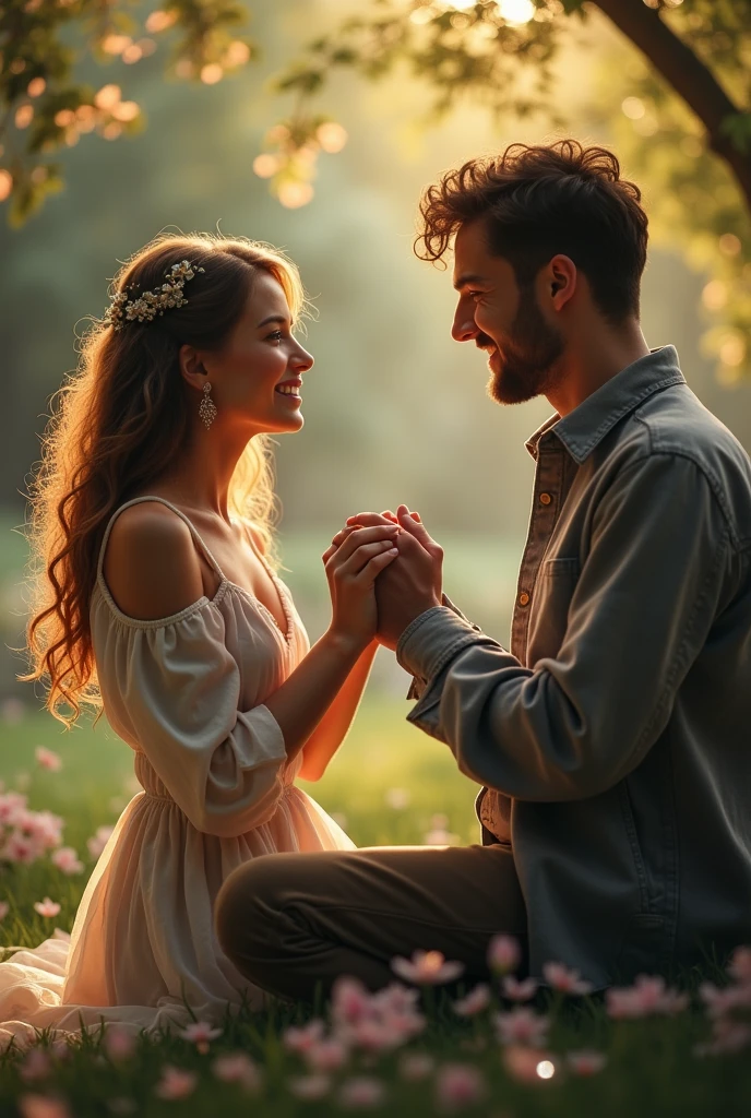 A girl proposing boy