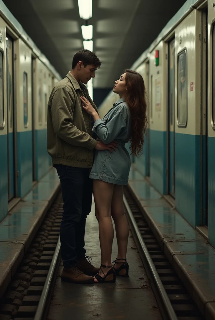 A boy brutally fucked in a girl in a rail Station