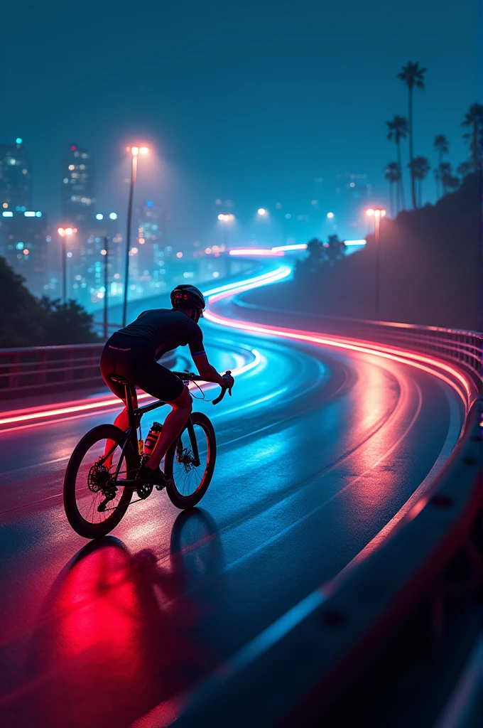 There should be a good bike and a track and a good road and it should be night and there should be red and blue lights and you should have a nearby colony