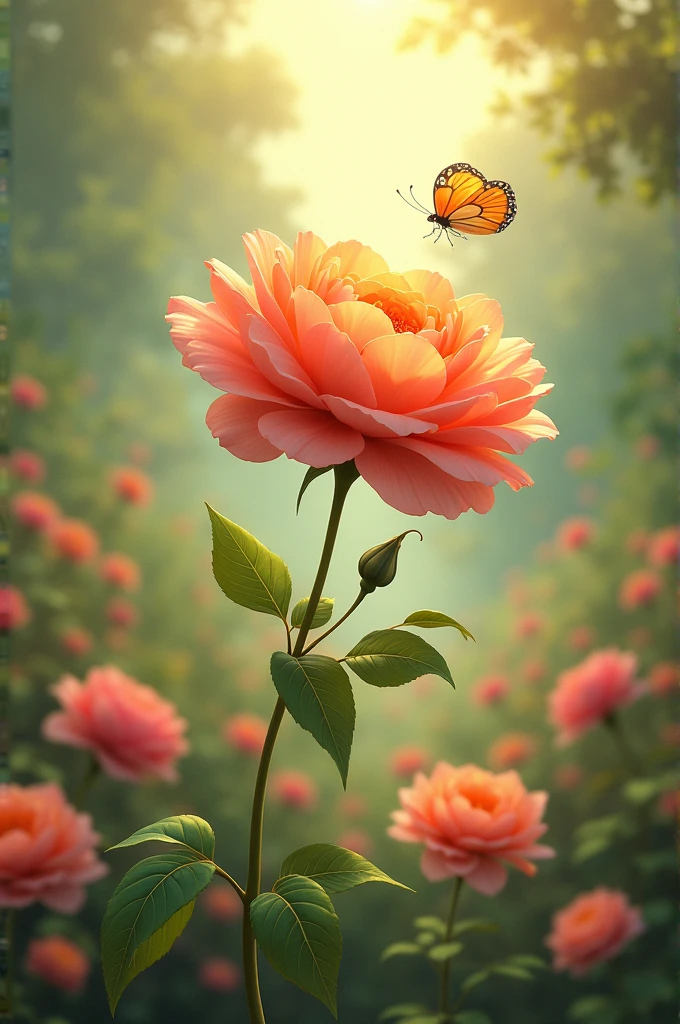 In the early morning ..fragrant rose..going to school..beautiful butterfly..beautiful flower in the garden..you are a fragrant flower.bring healing to my heart..your image is beautiful..