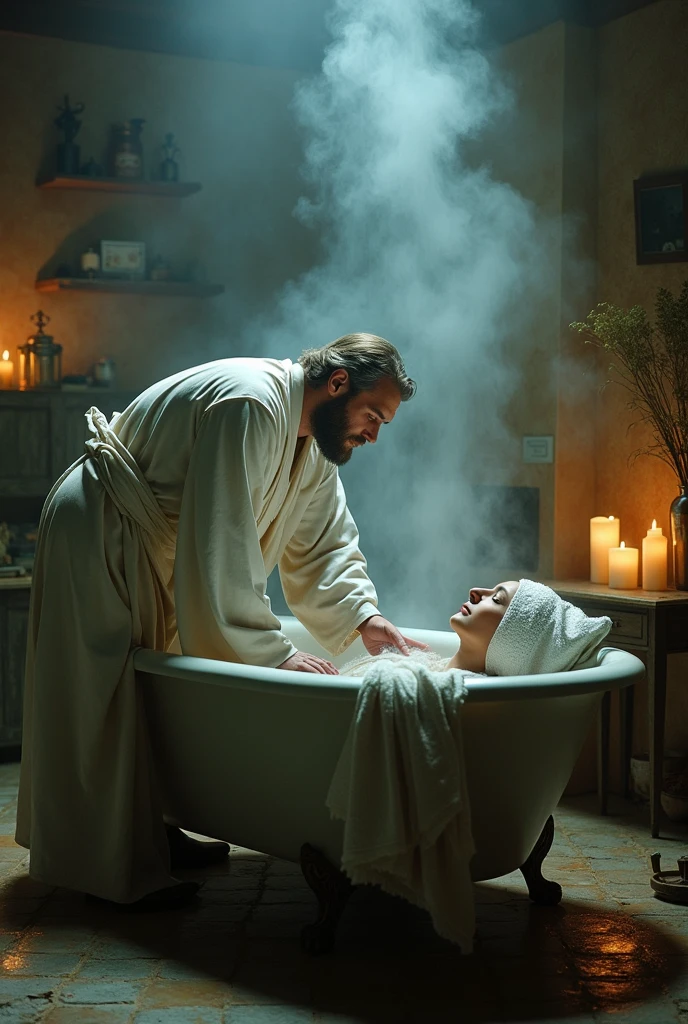 man, healer, bathtub, narco nurse