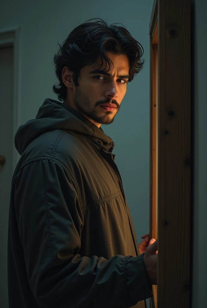 An experienced young man facing mirror, writing about his new insights to help people navigate