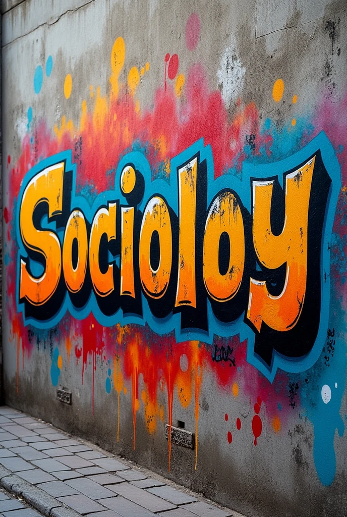 street graffiti written "Sociology"