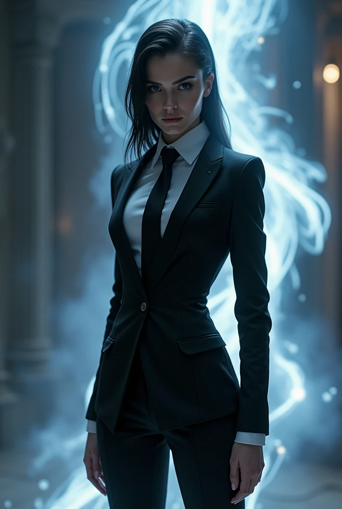the gamer master regenerates into blackfire male to female time lord regeneration incarnation with black suit white shirt and black necktie