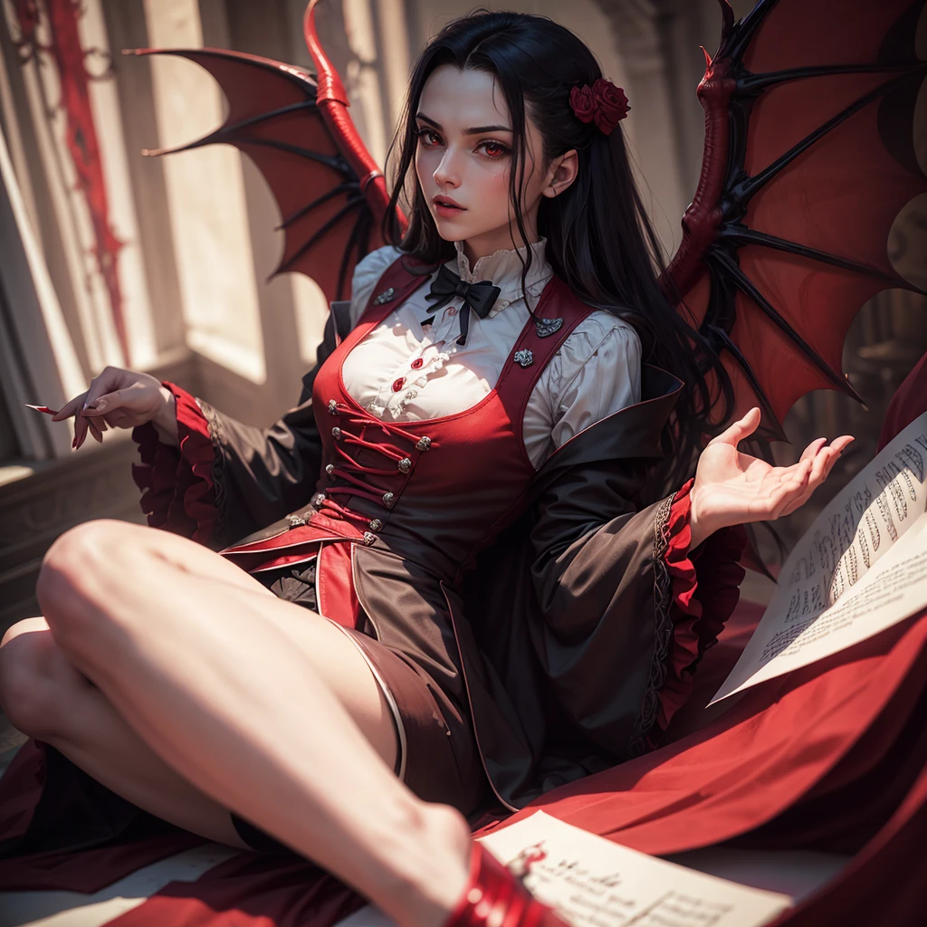  Phrase DRACULA WITH THE LETTER IN THE SHAPE OF WINGS IN THE SHAPE OF BLOOD THE PHRASE .The official brand of musicians Red Eyes, Barba, Camera viewfinder, 