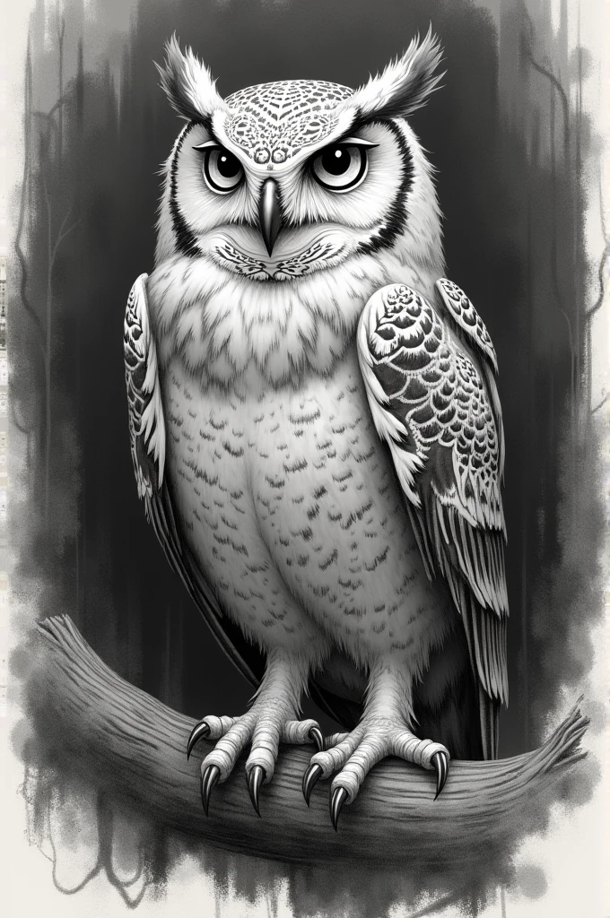 owl drawing 
