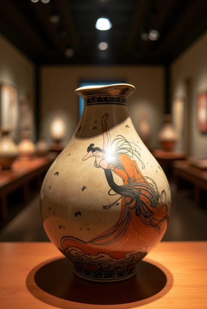 Pottery featuring Utamaro's nude female pillow painting、Displayed in museums、Spotlight、