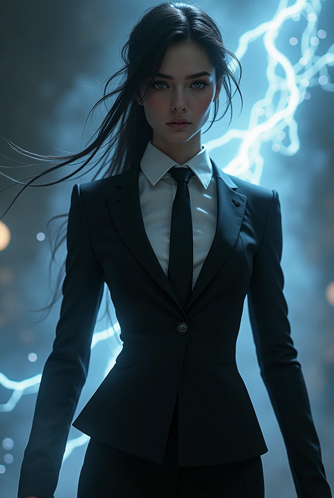 the gamer master regenerates into blackfire male to female time lord regeneration incarnation with black suit white shirt and black necktie