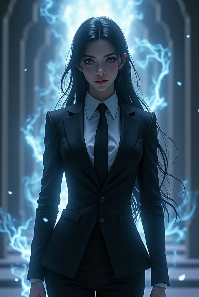 the gamer master regenerates into blackfire male to female time lord regeneration incarnation with black suit white shirt and black necktie