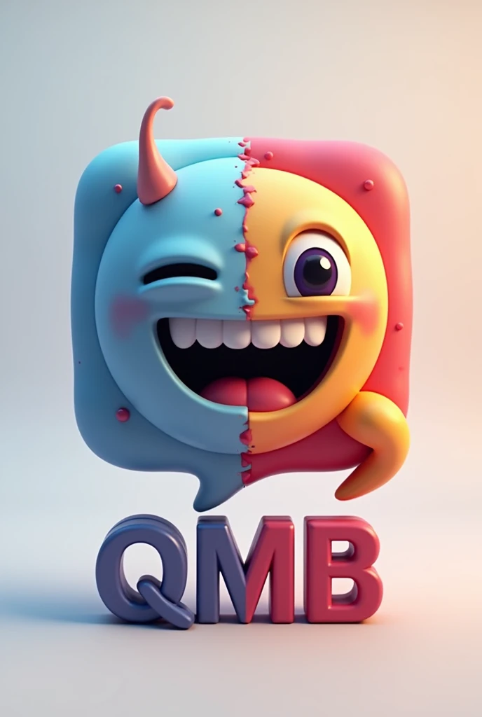 Create an dual theme icon , Split the DP in 2 half with one side showing quotation mark and other side featuring a meme icon with written QuoteMemeBlend or QMB and make it 3d by giving emphasis on both quote and memes part with emotion