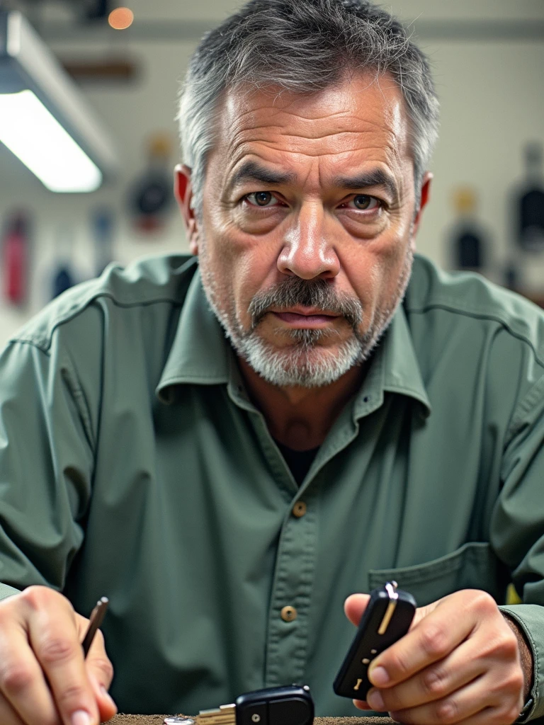 A master who makes keys for car remote controls