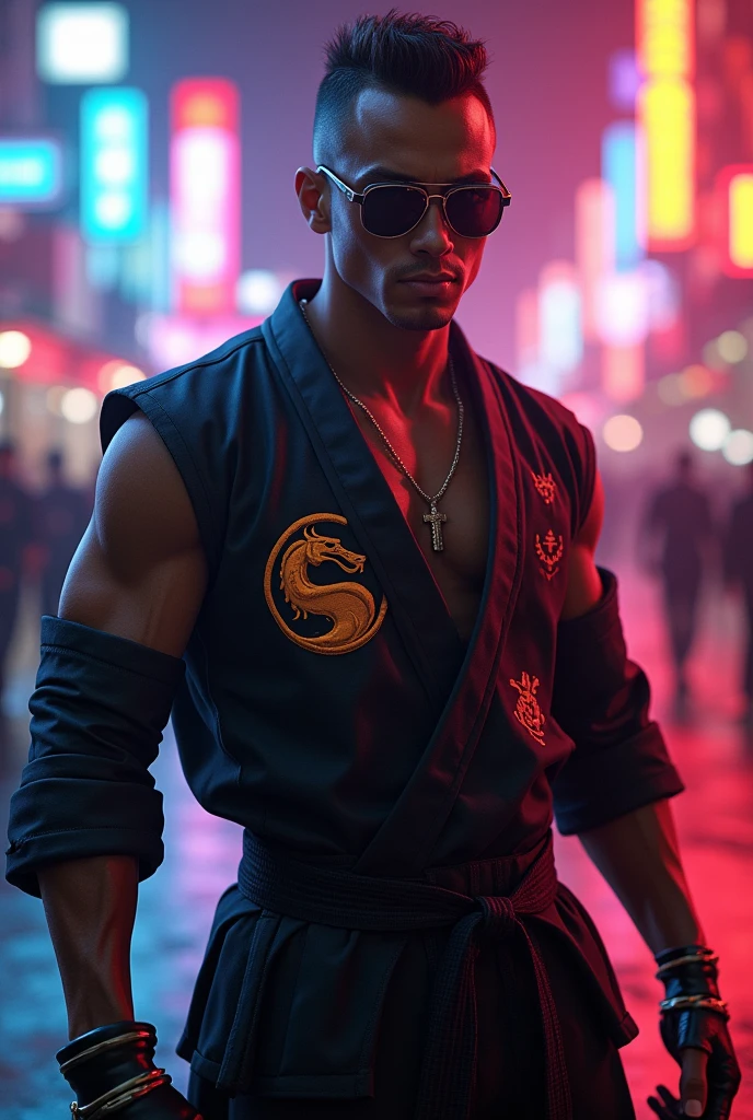 BoyKisser dressed up as johnny cage