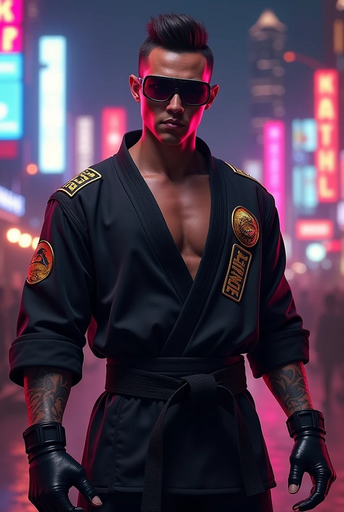 BoyKisser dressed up as johnny cage