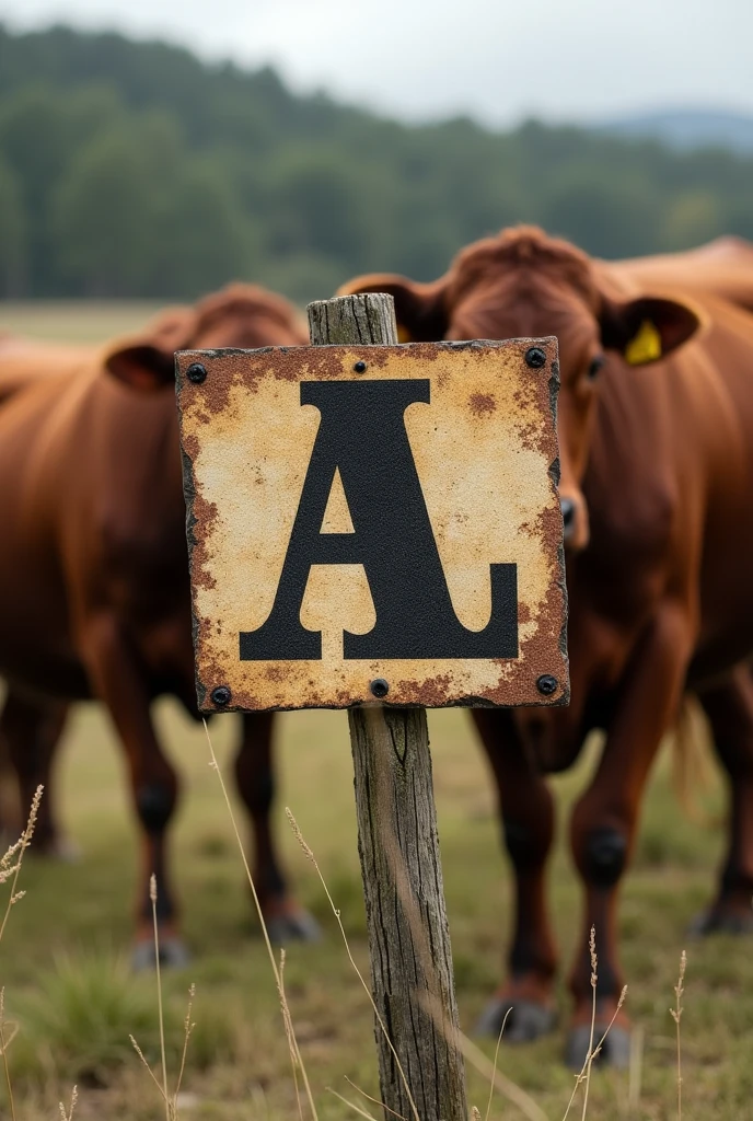 Create a logo with the letters A and L for a cattle marker