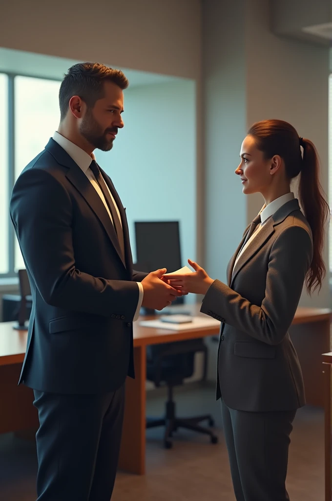 Boss paying his employee