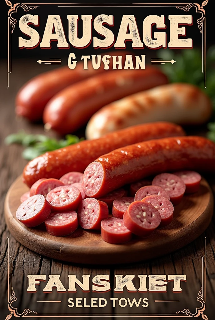 I want to see a poster selling sausages
