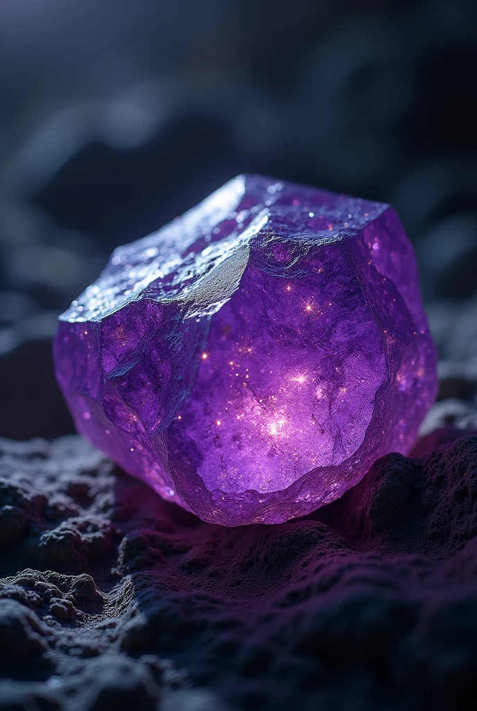 A beautiful unbreakable ore of purple hue mixed with a diamond